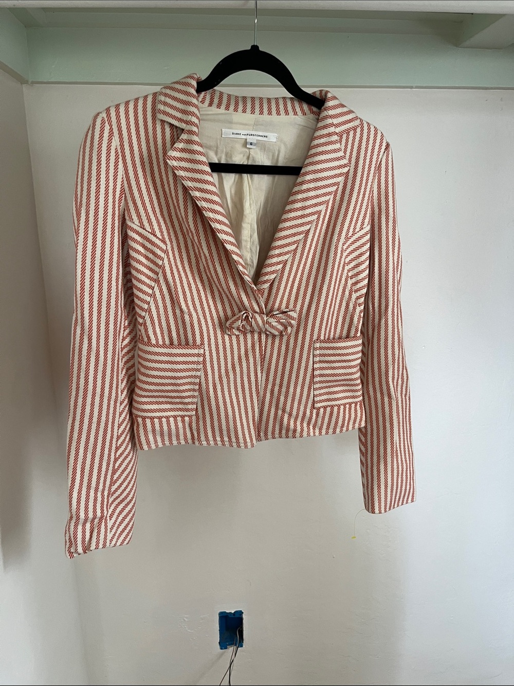 Diane Von Furstenberg Belinda sunset/ ivory blazer